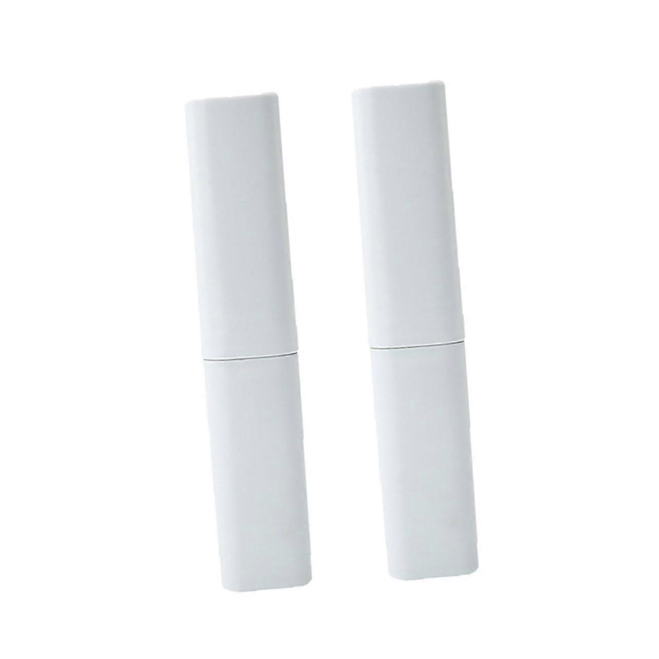 2pcs Toothbrush Travel Case Lightweight Durable Holder with Secure Closure Light Grey