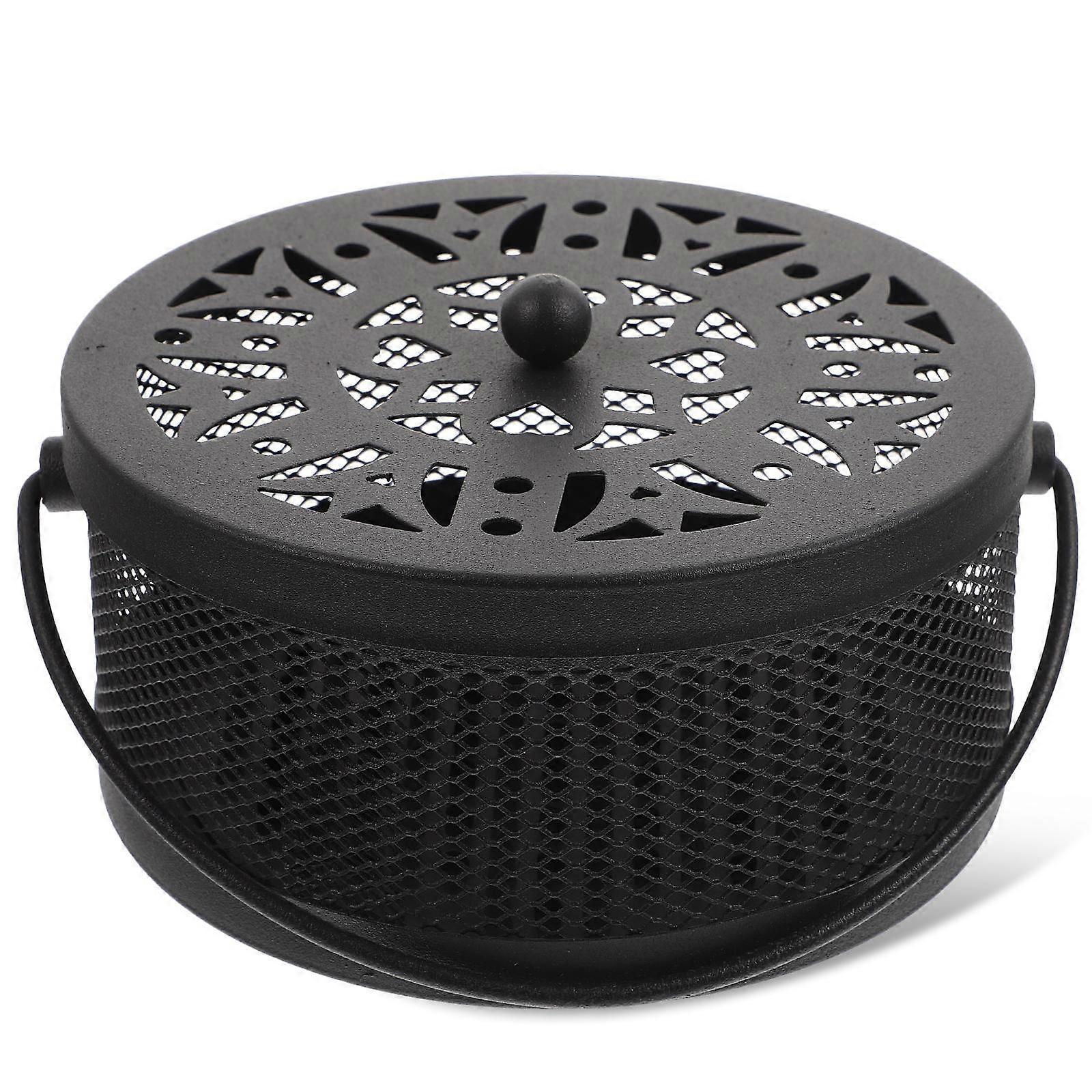 Box with Lid for Safe Burning 1 Practical Round Incense Holder