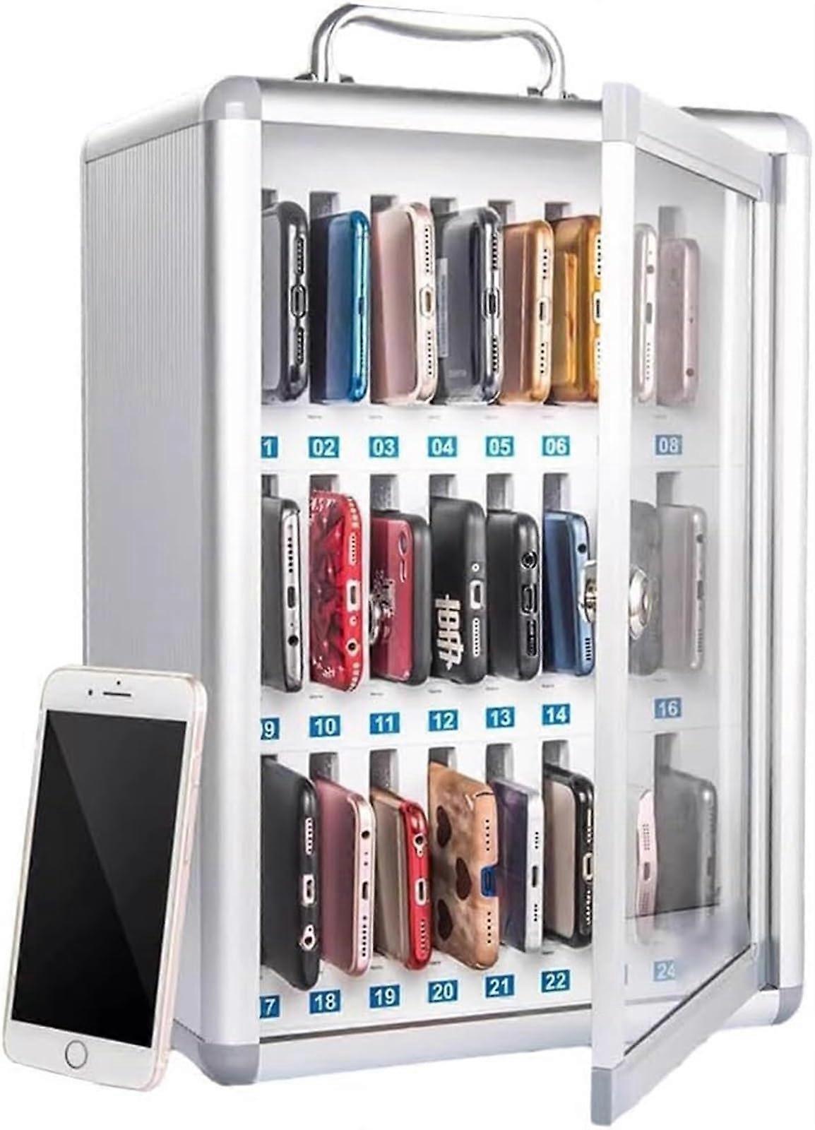 Lockable Cell Phone Locker Box for Classroom and Office, Secure MultiDevice Storage Organizer