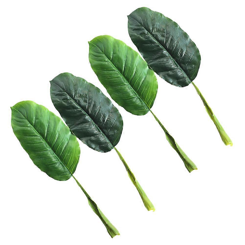 Fake Strelitzia Leaf Simulation Leaf Ornaments for Decorative Use 8Pcs