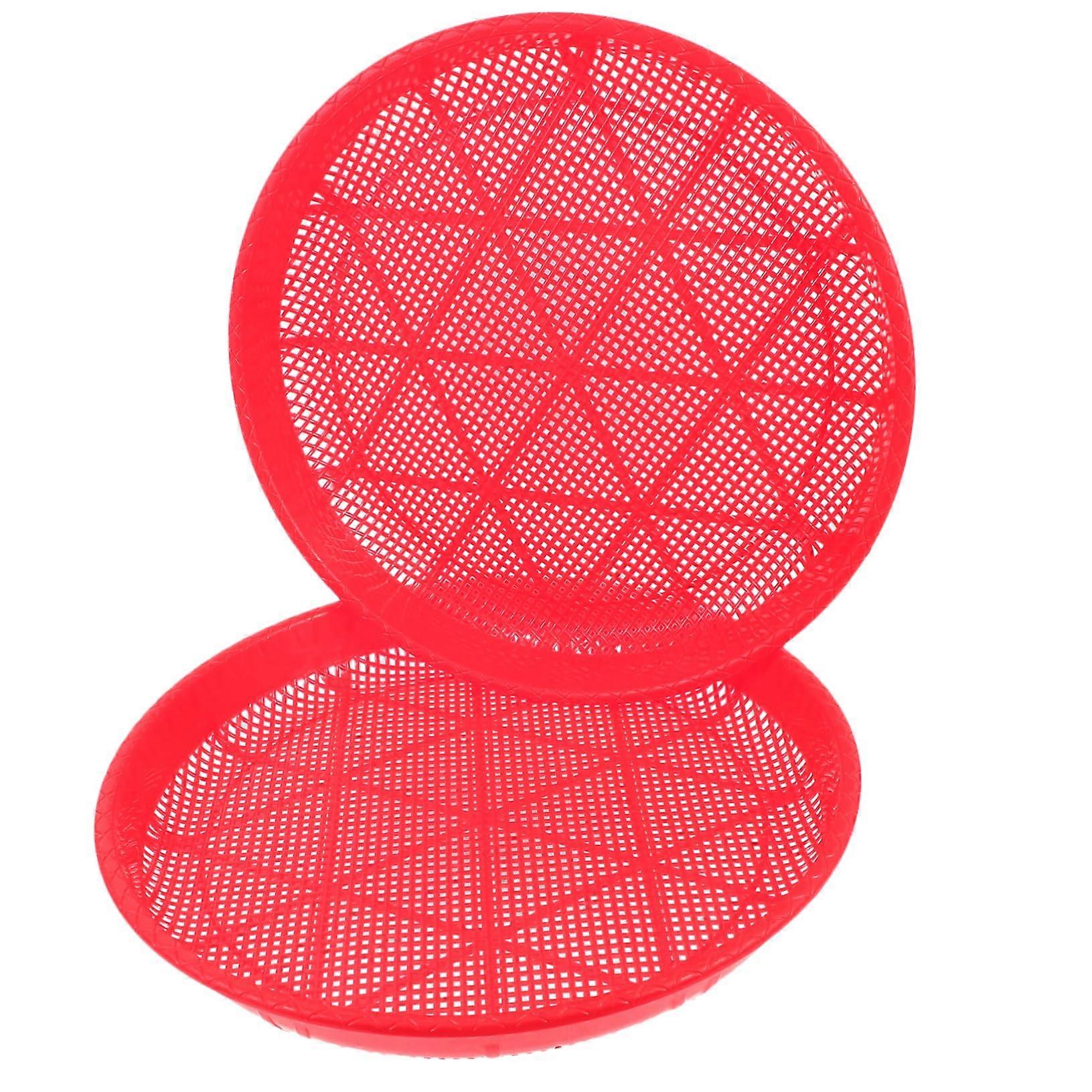 2pcs Plastic Rice Strainer with Fast Drainage Design for Efficient Grain Drying and Storage