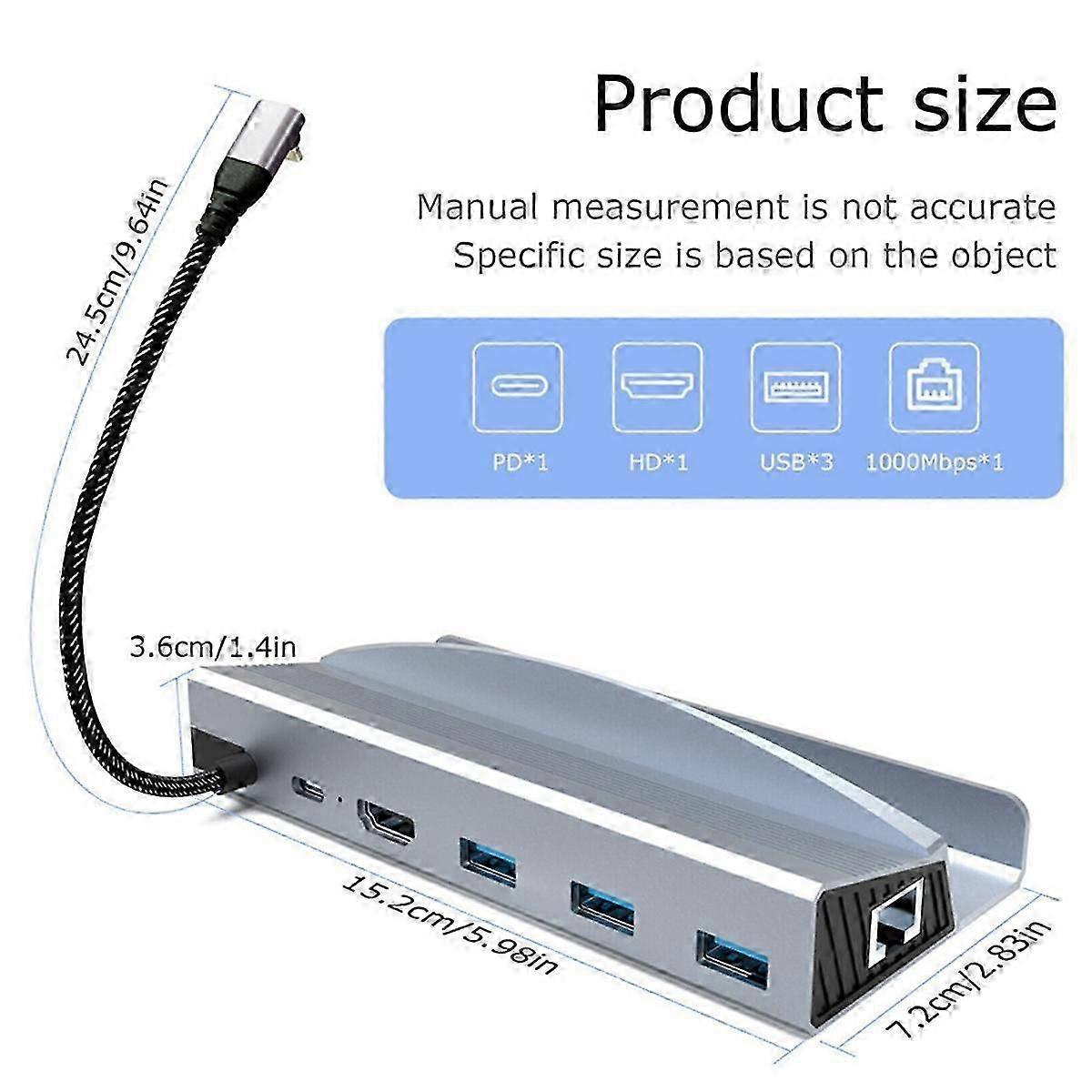Suitable for 6-In-1 Base Docking Station Type-C Game Console Multi-Function Converte