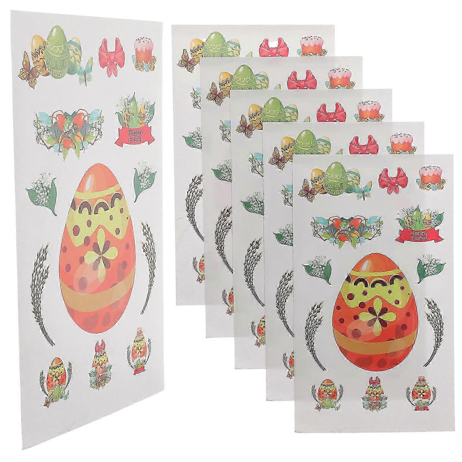 Spring Easter Window Clings Paper Decorations 20 Sheets Easter Stickers