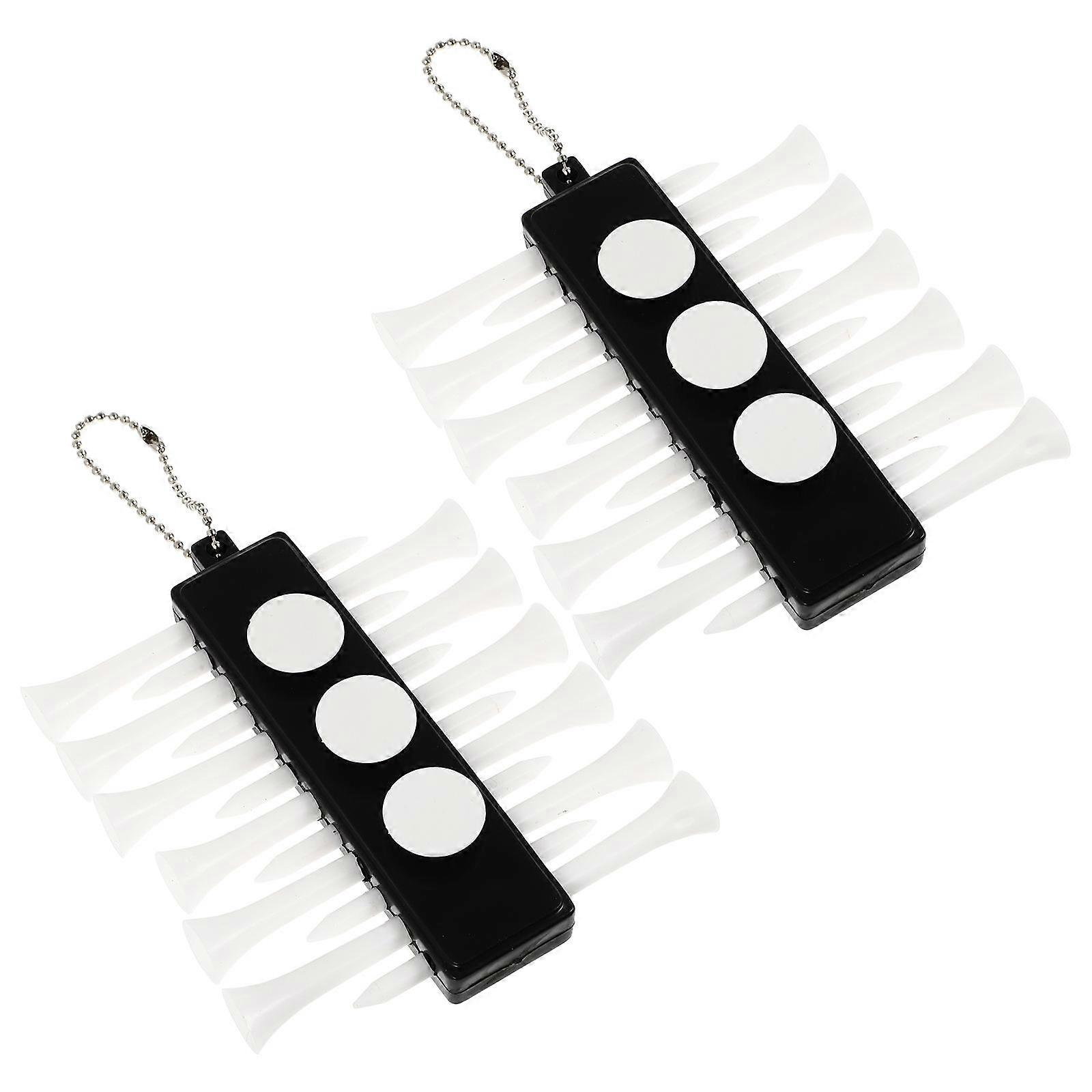 Golf Tee Holders Plastic Tee Holding Accessories 2Pcs Practical Set
