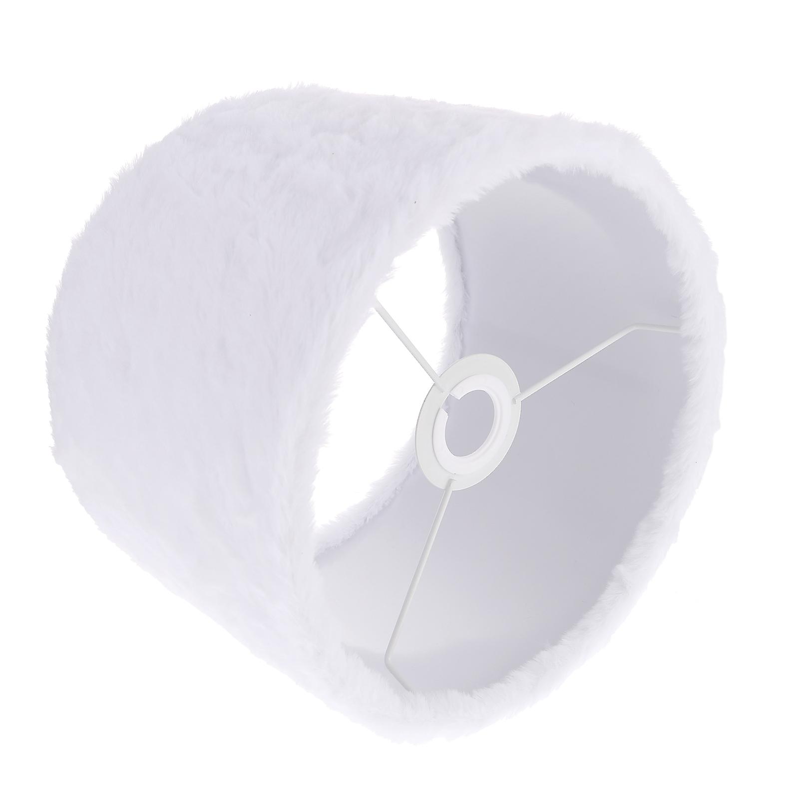Plush Lamp Shade White Light Cover for Table Lamp One Set