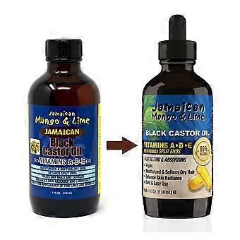 Jamaican Mango & Lime Black Castor Oil Vitamins A, D, E 4oz