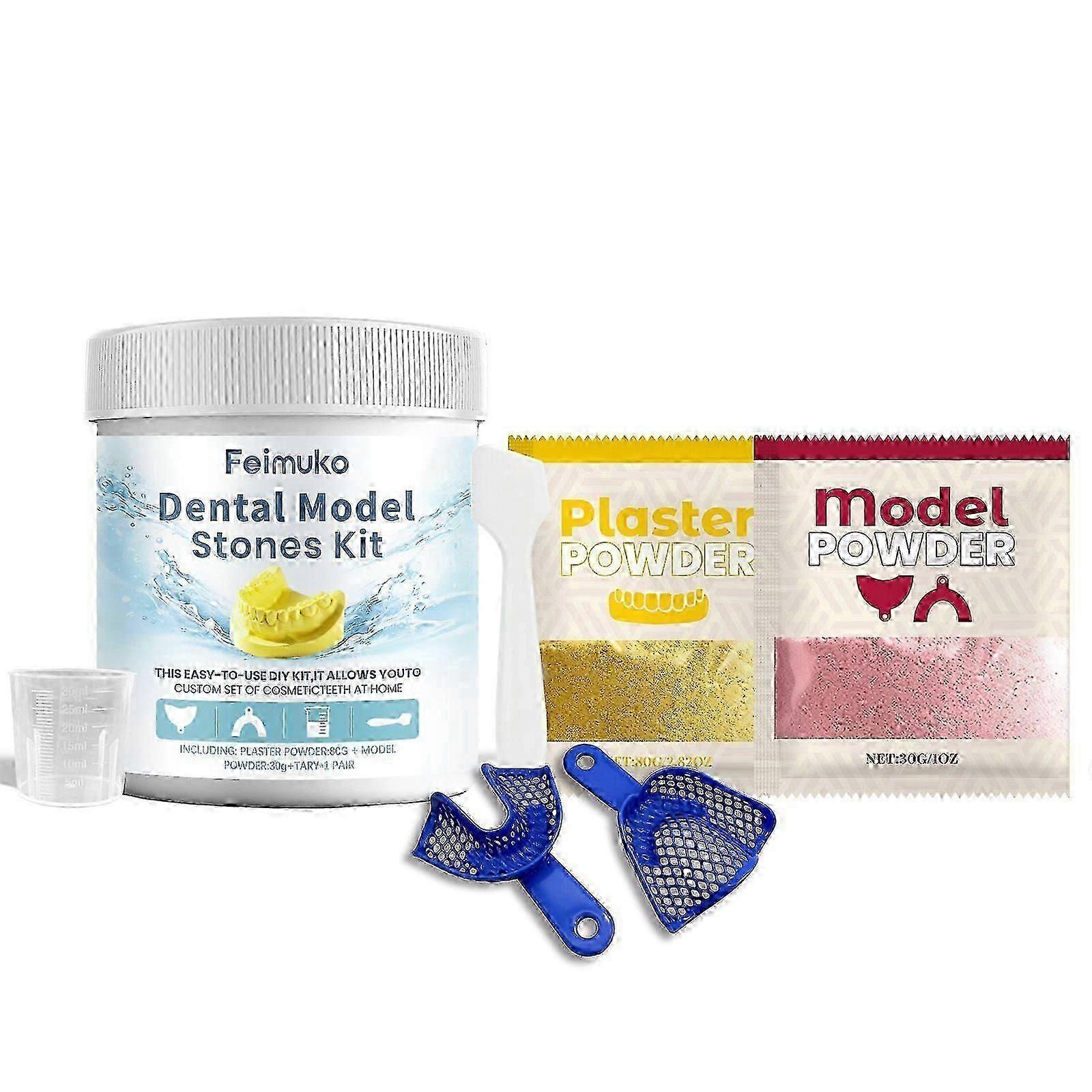 Dental Plaster Model Set Clearly Presents Tooth Contour