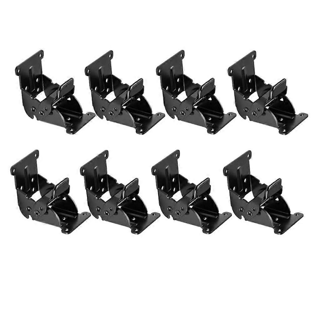 8 Pack Folding Brackets, Heavy-Duty Self-Locking Hinges with Screws, Foldable Lock Extension Support Brackets