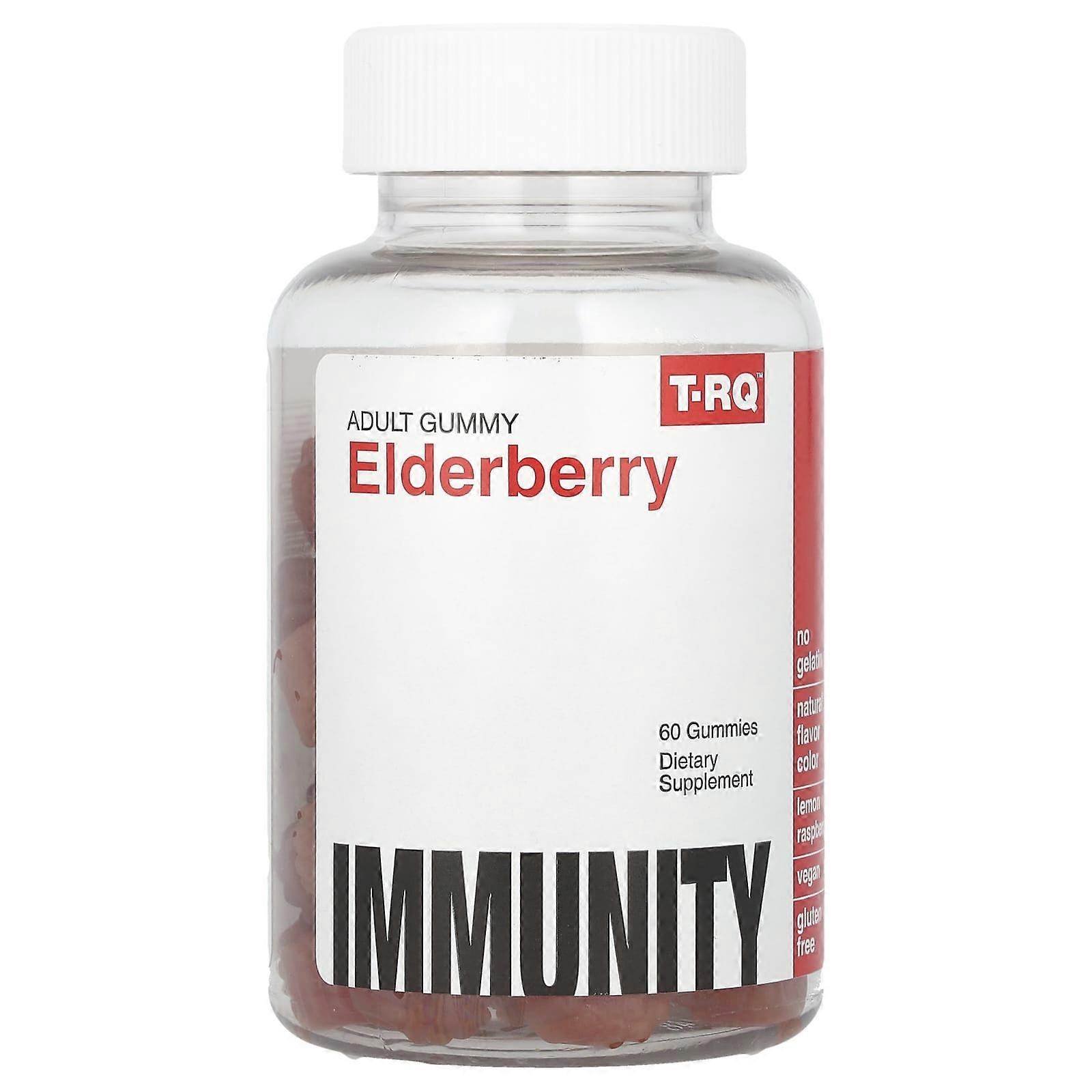 T-RQ, Elderberry, Immunity, Lemon Raspberry, 60 Gummies, 2-Pack
