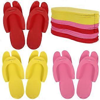 24 Pair Unisex Disposable Slipper Folding EVA Slippers Portable for Slippers Travel Hotel (3mm Mixed Color)