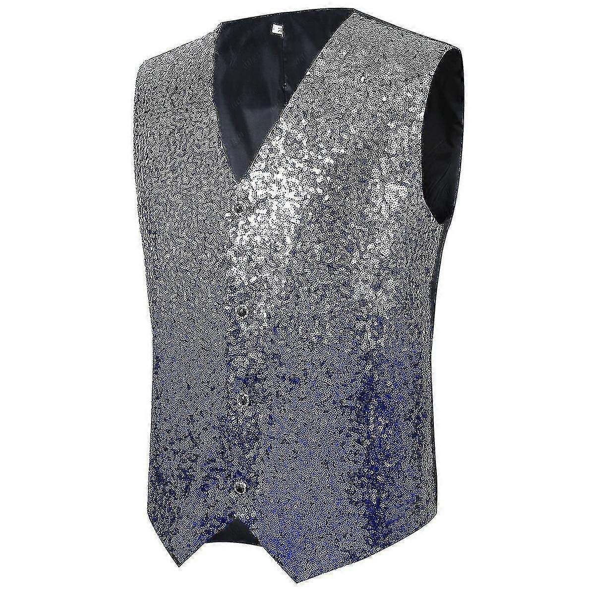 Men's Gradient Sequin Suit Vest Classic