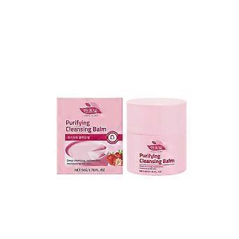 HANCHOBIT Strawberry Cleansing Makeup Remover Cream with gentle ingredients for deep cleansing, improving skin texture and brightening complexion
