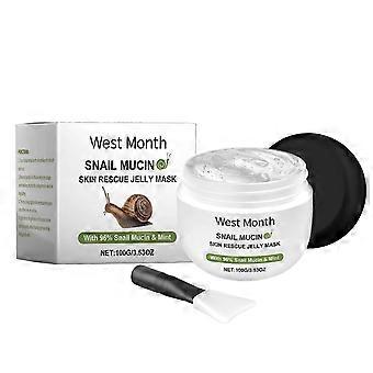 West month snail jelly mask wet mask repairs facial skin imperfections, hydrates, moisturizes, and cleanses - west month snail jelly mask wet mask rep