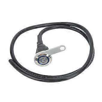 Focos de 22 mm Interruptor de manillar de motocicleta Botón de encendido de acero inoxidable de una sola tira