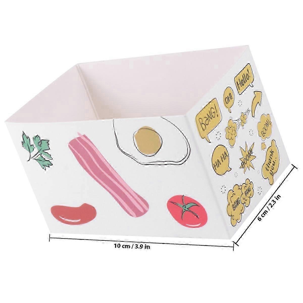 Party Sandwich Boxes Small Cake Box Assorted Color Rectangular Shape Decorative Design 20Set