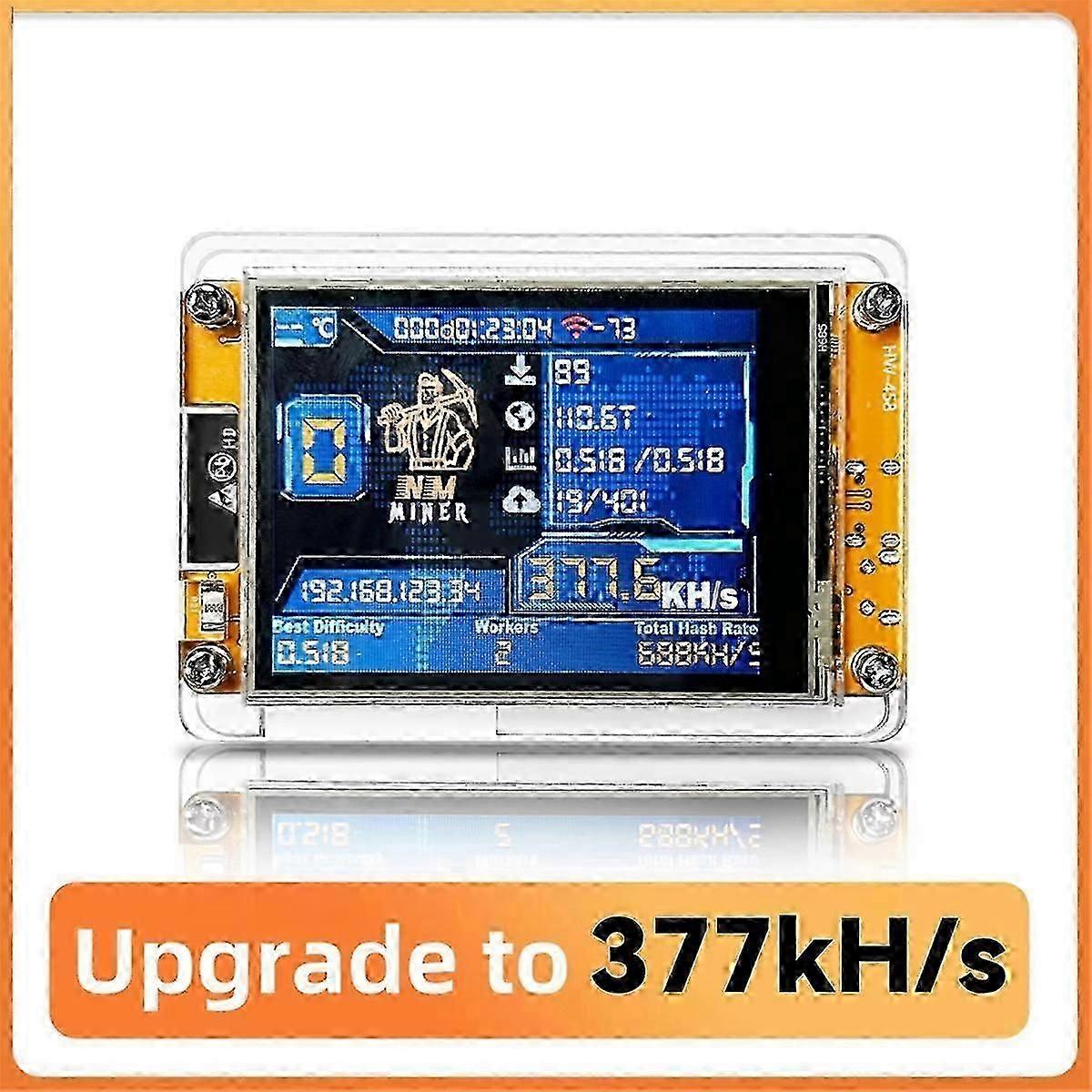 NMMiner NerdMiner V2 Hashrate 377KH / S ESP32 2,8 polegadas Smart Display Crypto Solo Lottery Miner BTC Lo