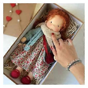 Handmade Waldorf Doll 12" Soft Knitted Dolls Cute Girls Plush Stuffed Toy Easy to Carry Vintage