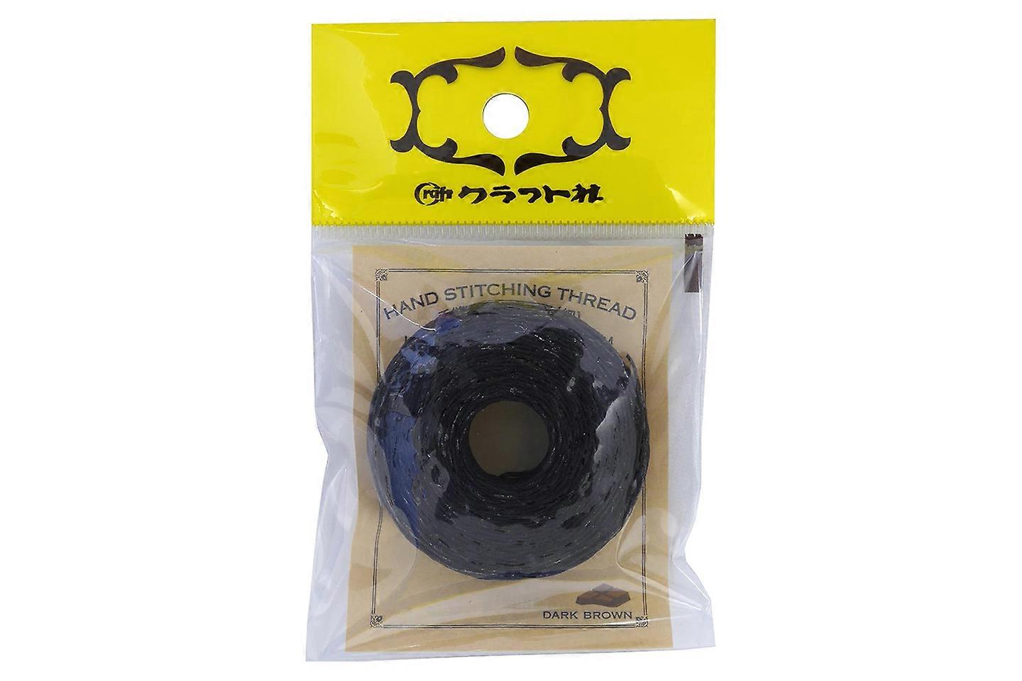 Craft Sha Leathercraft Waxed Polyester Stitching Leather Thread Dark Brown 25m