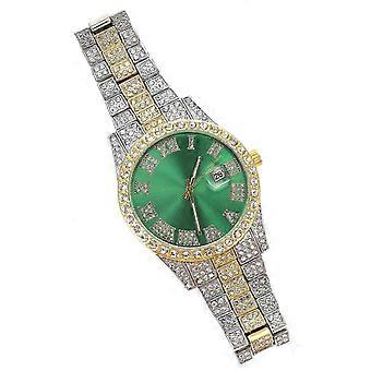 Diamantbesatt design herreklokke dekorativ armbåndsur 5 stk