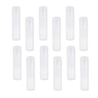 Empty Lip Balm Tubes DIY Storage Container for Lip Pomade 60Pcs Transparent