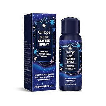 Kropsglitterspray ansigt kraveben hår highlighter spray glitter dans festival karneval 100ml