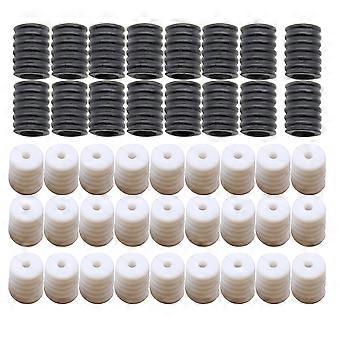 600 pièces de boucle réglable pour masque, boucle antidérapante en silicone, cordon de protection pour masque d'oreille (100 pièces noires et 100 pièces blanches)