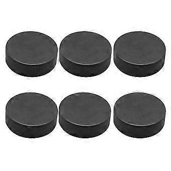 PU Ice Hockey Training Pucks Black Mini Hockey Pucks 6Pcs for Sports Use
