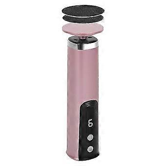 Râpe électrique pour pieds à double tête en métal, portable et rechargeable, pour éliminer les callosités et les peaux mortes.