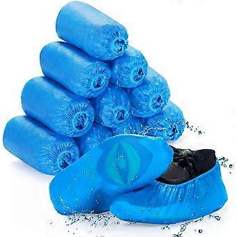 Disposable Shoe Covers, Non-slip Waterproof CPE Material Adjustable Size Multi-purpose for Indoor Outdoor, Eco-friendly Recyclable (50 Pairs)