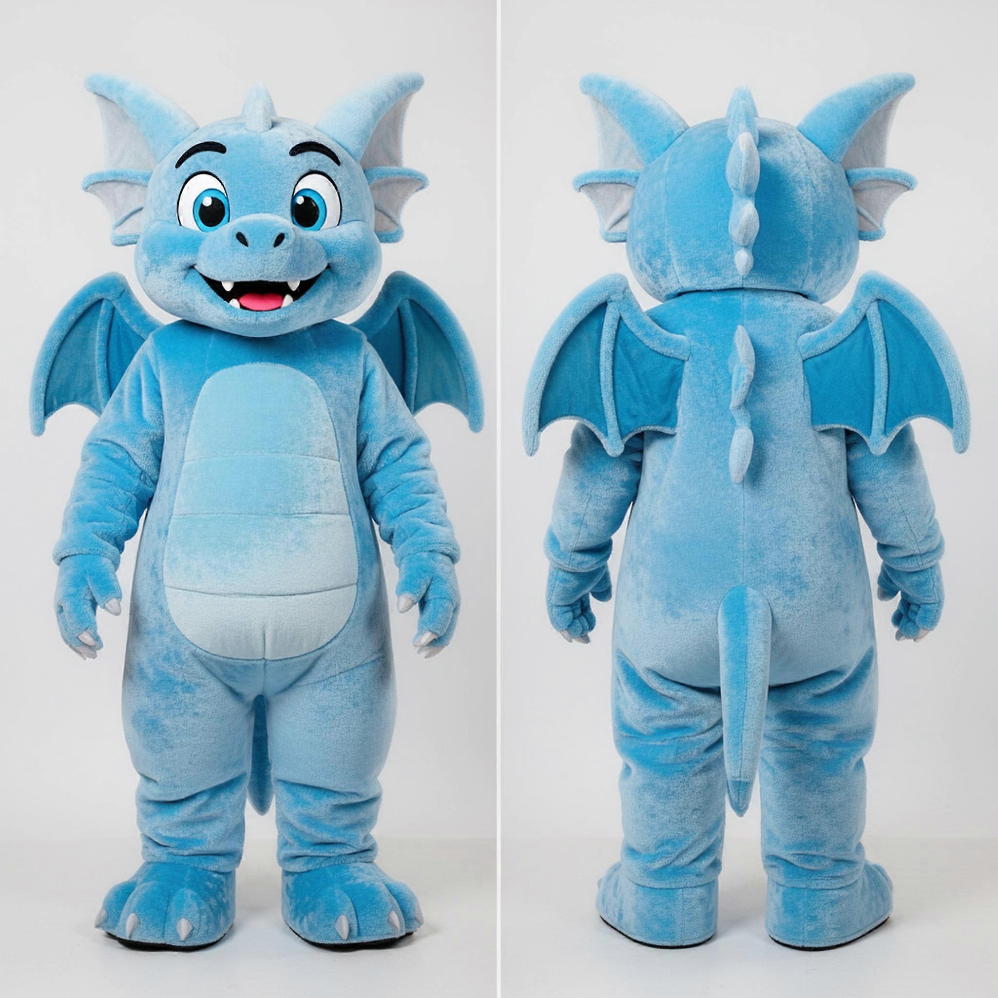 MASTICOT Sky Blue Whimsical Gargoyle Mascot
