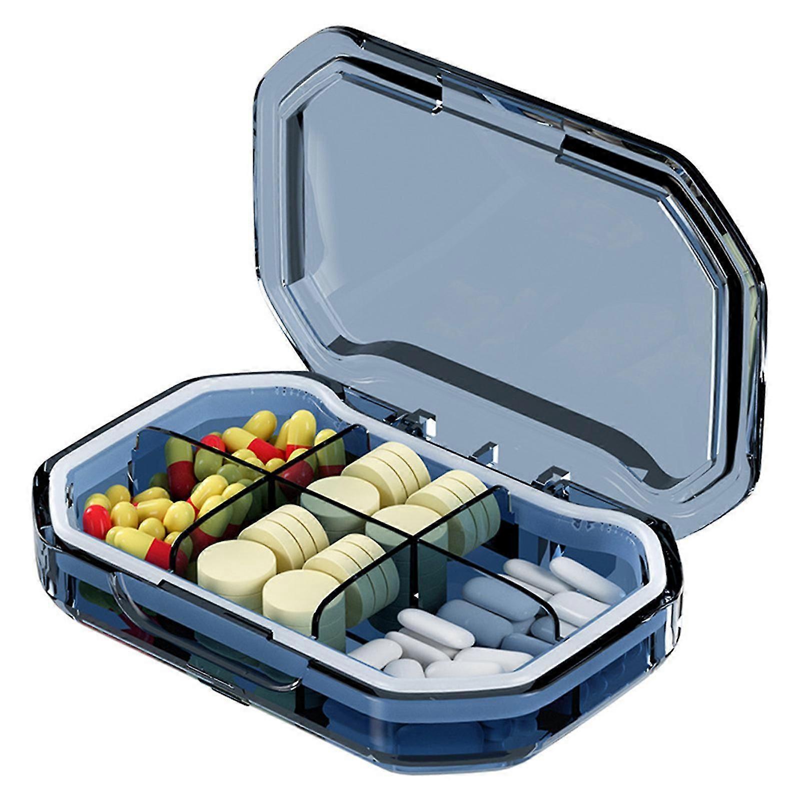 Moisture-proof Daily Pill Organizer 6 Space Separation Compartments Box