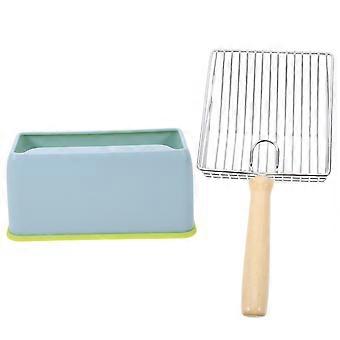 Cat Litter Scoop Stainless Steel for Easy Cleaning 1Set Sky-Blue