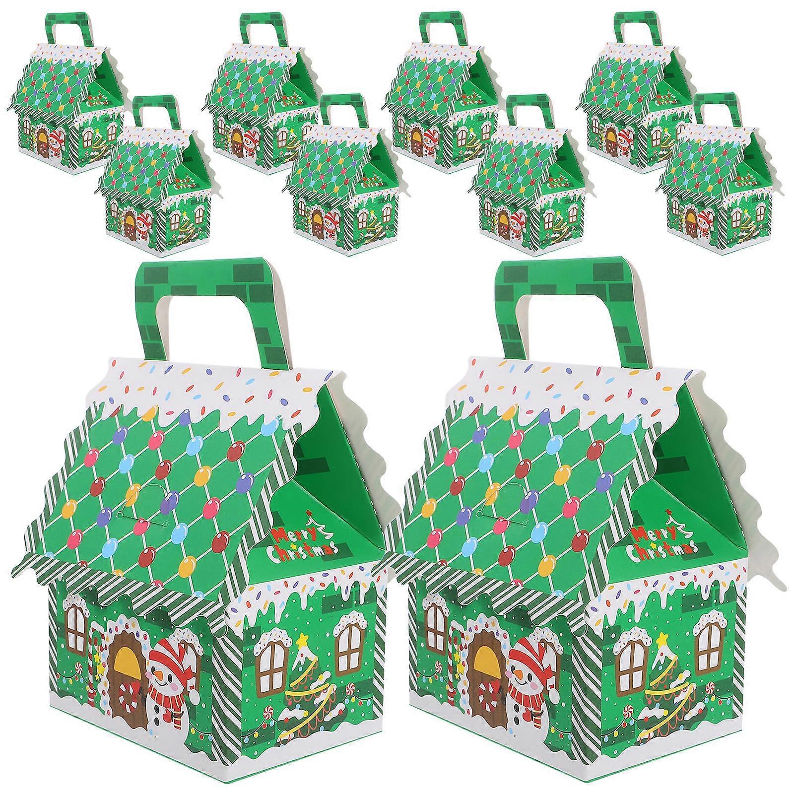 Paper Packaging Case Christmas Candy Boxes for Decoration 10Pcs