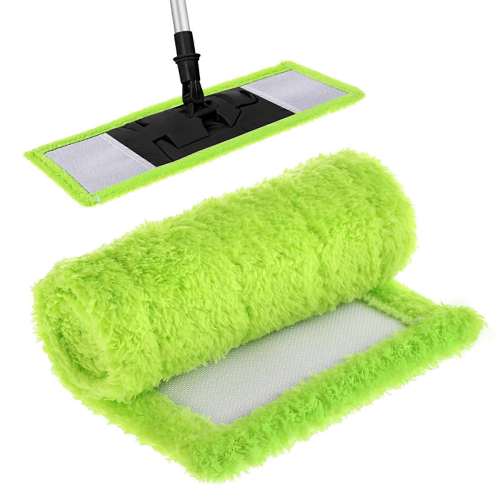 Green Microfiber Mop Pad Replacement for Effective Floor Cleaning