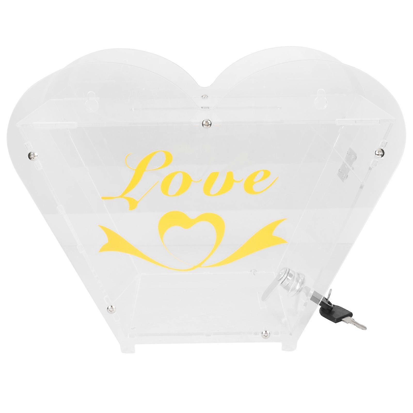 Transparent Donation Box for Storage Multi-Function Desktop Collection Accessory
