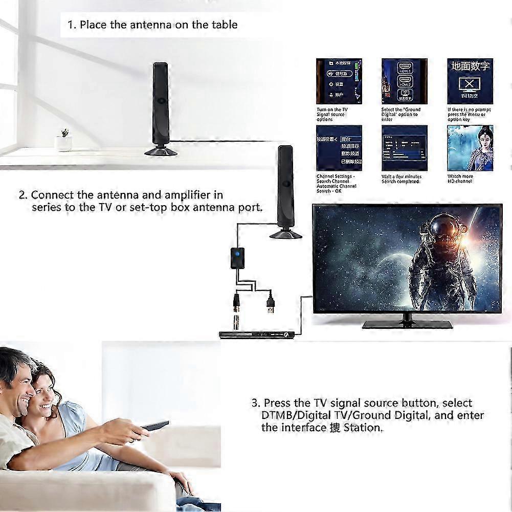 25dB Plug Play TV Antenna Suction Cup