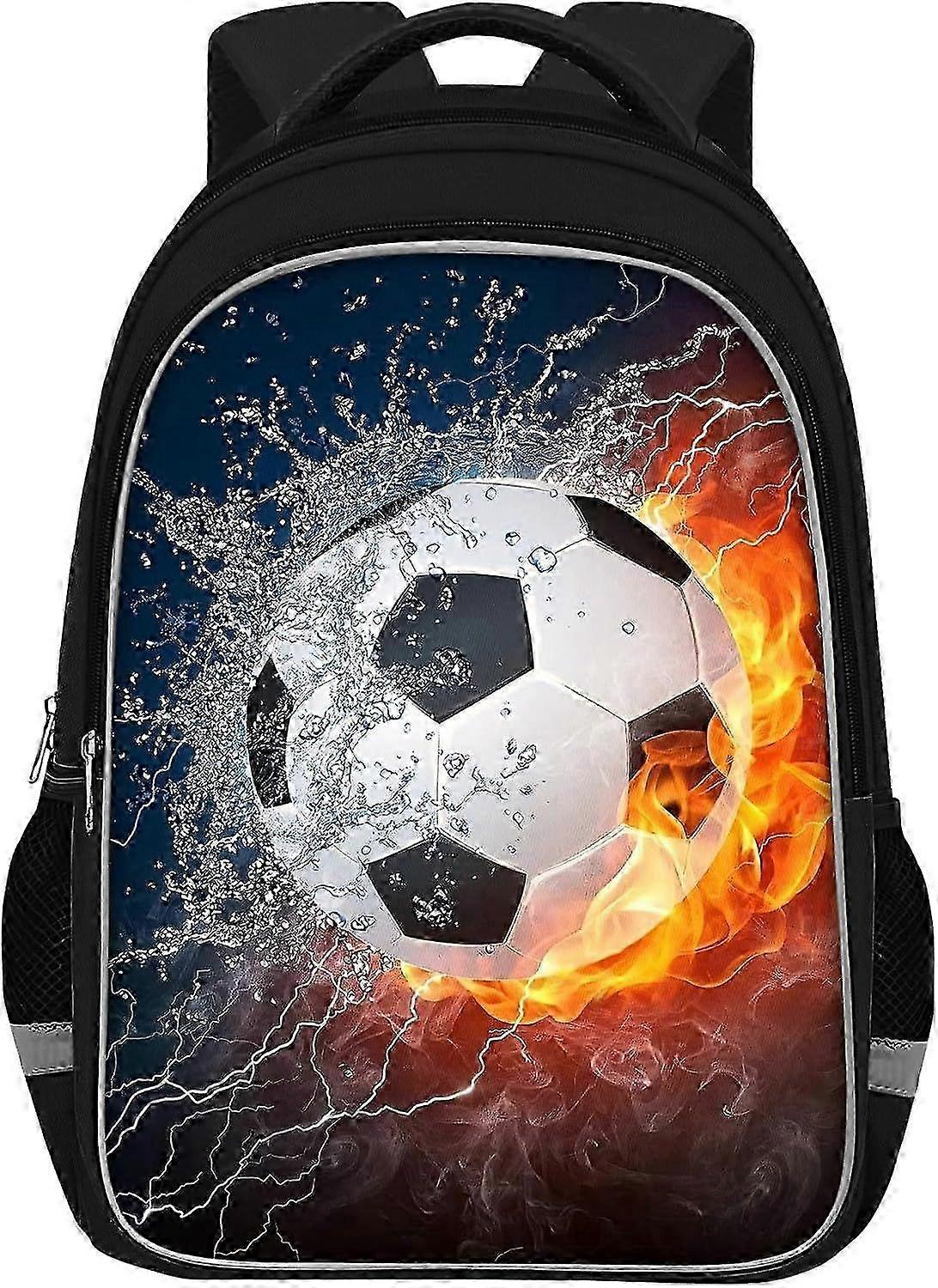 Soccer-Themed 17-Inch School Backpack