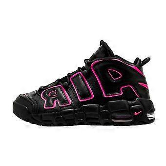 Nike Air More Uptempo 'Pink Blast' Komfortabler, rutschfester Mid-Top-Basketballschuh für Damen, Schwarz/Lila, 415082-003