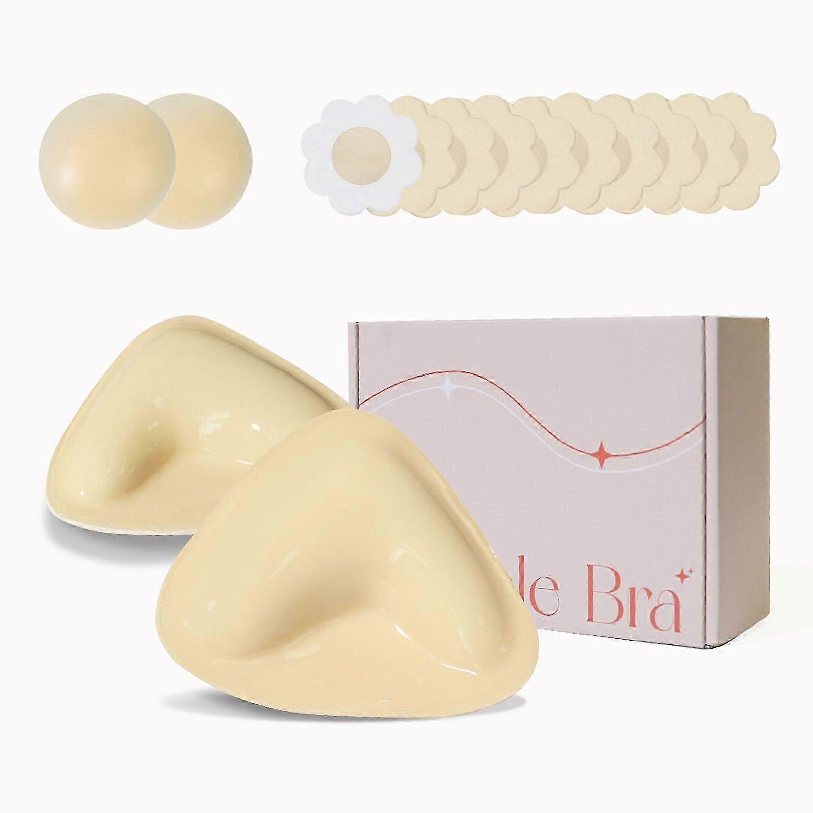 Large Off White Double Sided Sticky Push Up Bra Adhesive Bikini Inserts