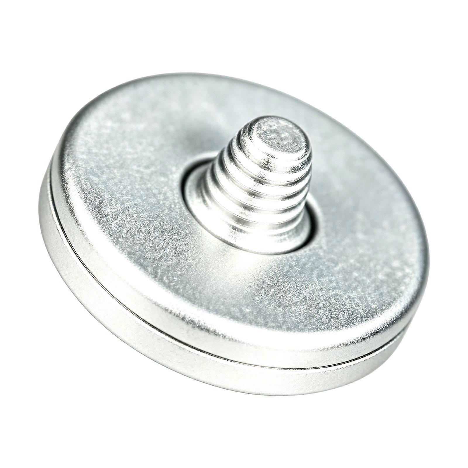 Double Layered Metal Camera Release Button with Screw-In Mounting for Cameras Using Corresponding Threaded Release Control  Silver