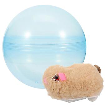 Interactive Electronic Cat Teaser Toy, Plush and Plastic, Round Safe Design, Exercise and Bonding Play, 12cm, 1pc