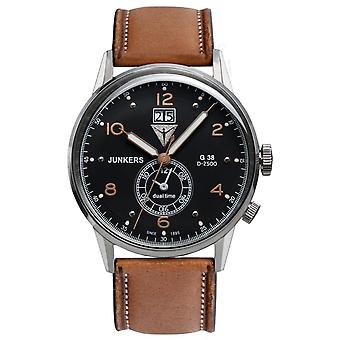 Junkers g38 Quarz Analog Man Uhr mit Rindsleder Armband 6940-2