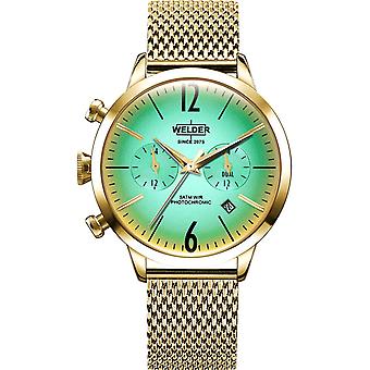 Welder moody Quartz Analog Woman Watch with WWRC604 Gold Plated Stainless Steel Bracelet