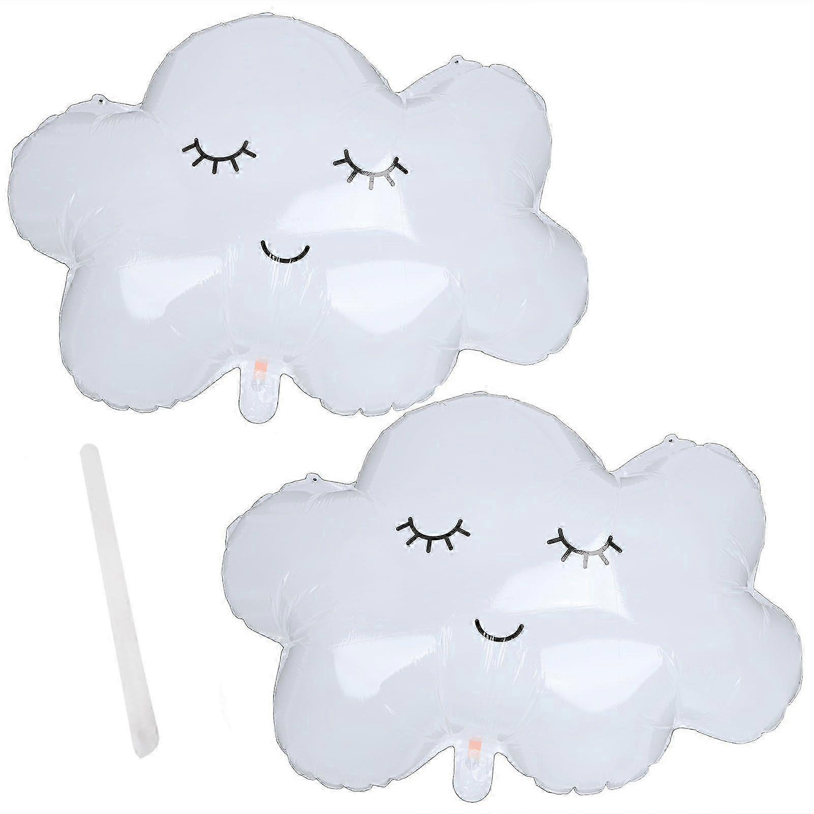 Smiley Cloud Foil Balloons Set