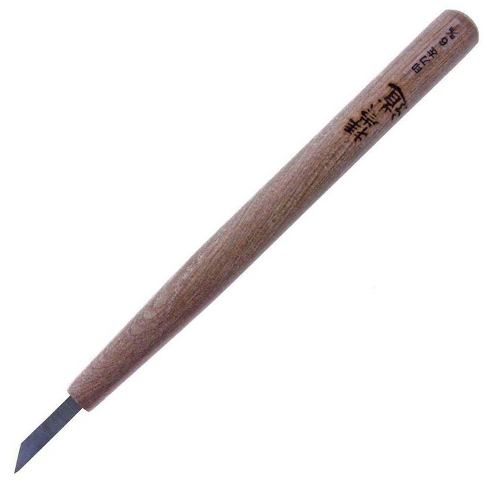 Michihamono Medium Japanese Wood Carving Tool 6mm Left Skew Woodworking Chisel