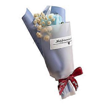 Mini Artificial Soap Rose Bouquet With Dried Baby Breath For Valentines Day Mothers And Gifts