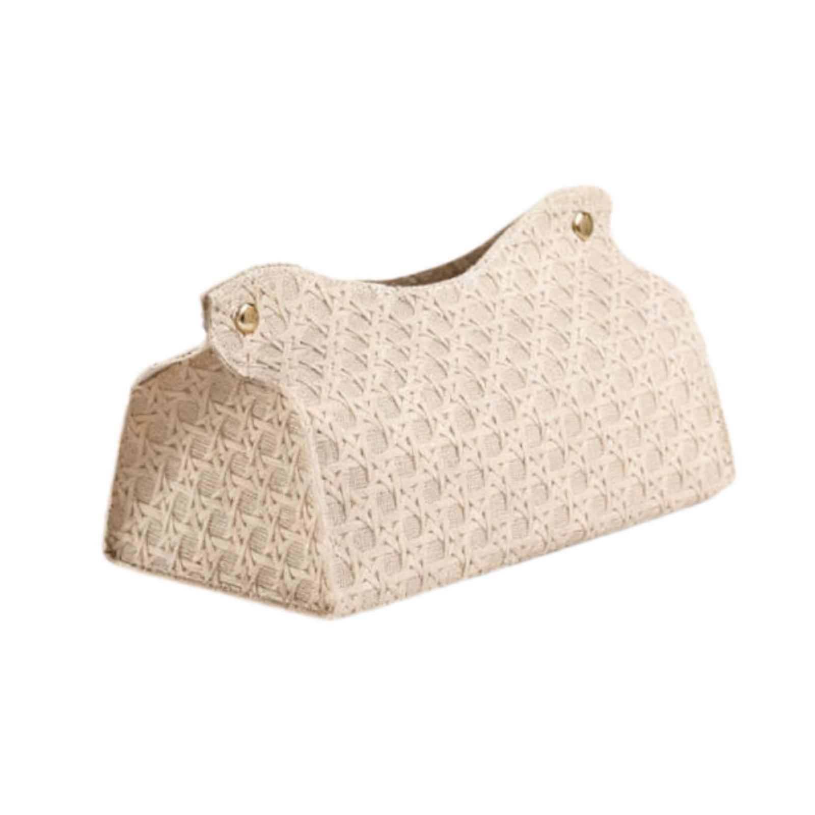 Sturdy PU Leather Tissue Box Cover Rectangular