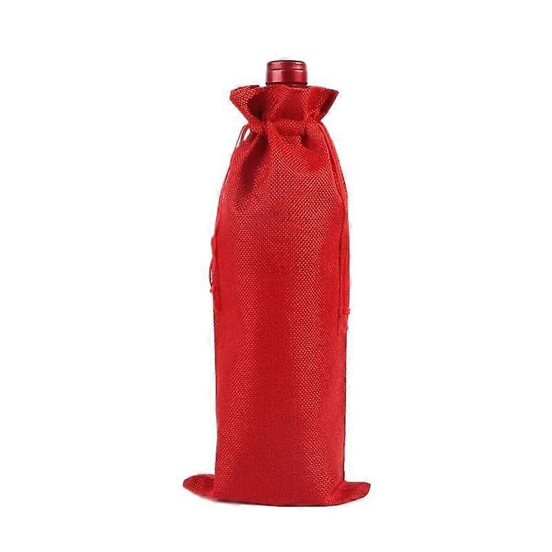 Linen Drawstring Wine Gift Bags