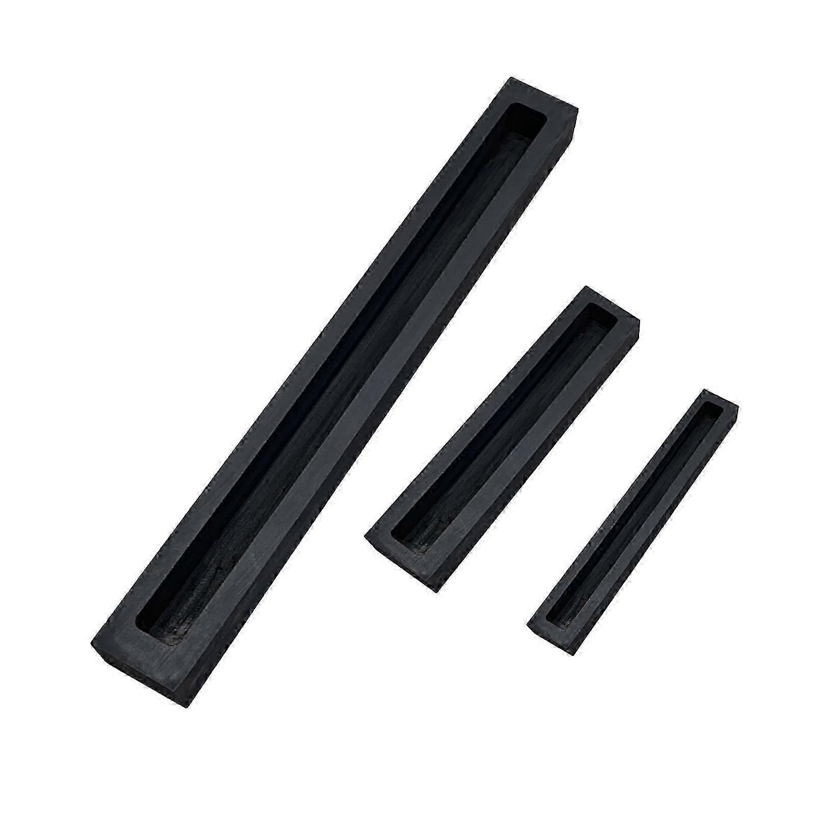 3pcs Graphite Mold Compatible with Metal Casting Smelting Ingot Making