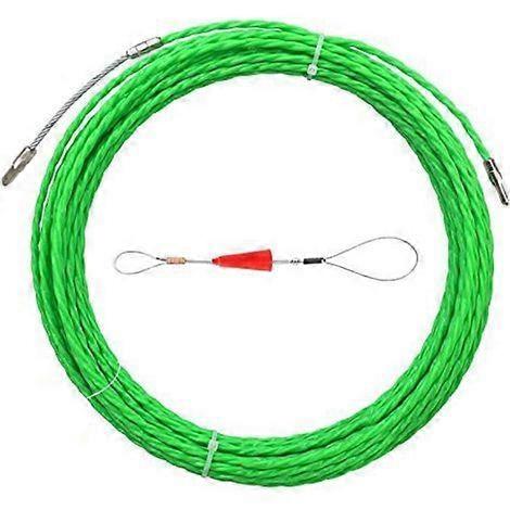 10 m (33 ft) cable pulling kit with 4.5 mm PET electrical cable guide for wall cable routing